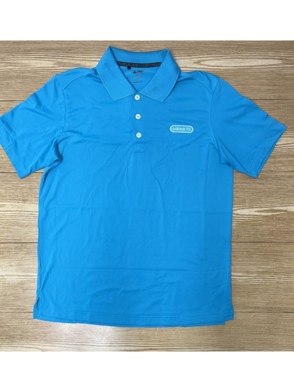 Adidas Mens Golf Polo Shirt Size M Blue Athletic Performance Activewear Top